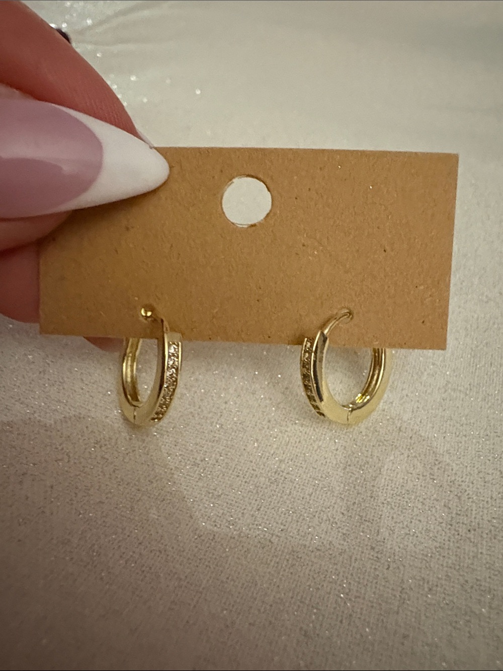 Gold Pave Hinge Hoop Earrings - Elegant Women’s Jewelry